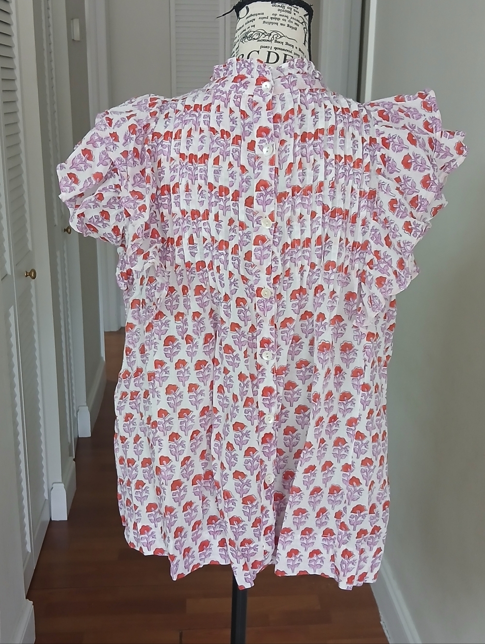 Oliphant Pintuck Ruffle top - Picture 7 of 13